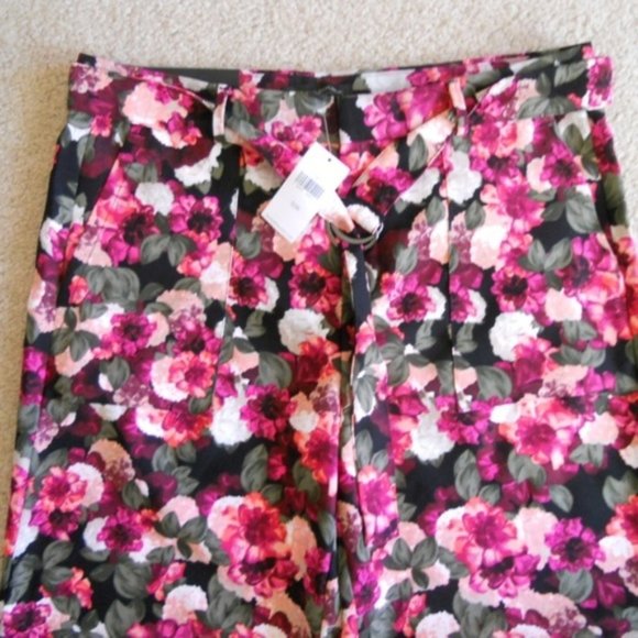Banana Republic Blake Crop Floral Pants size 2 - Picture 3 of 6
